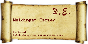 Weidinger Eszter névjegykártya